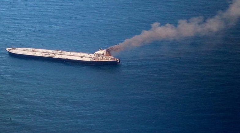 IOC's New Diamond Chartered Oil Tanker Continues to Blaze, Fire ...