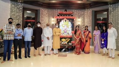 Ganpati Visarjan 2020: Sharad Pawar Visits Uddhav Thackeray’s House, Offers Prayers to Lord Ganesha