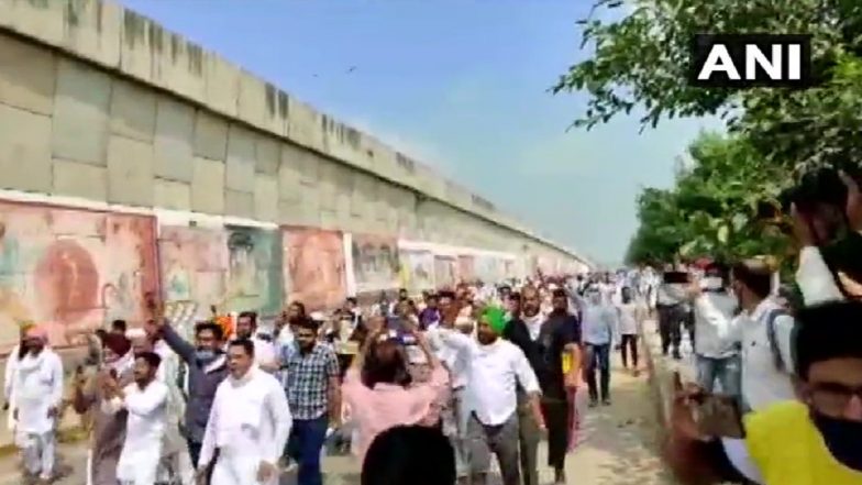 Farmers Protest in Haryana’s Kurukshetra Against ‘Delay’ in Paddy Procurement