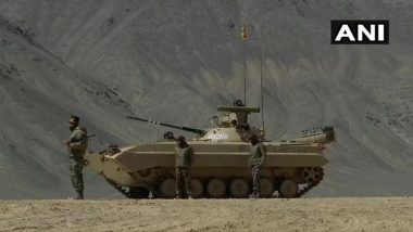 India-China Tensions: Indian Army Deploys T-90, T-72 Tanks Near LAC in Chumar-Demchok Area of Ladakh (Watch Video)