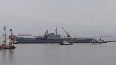 INS Viraat Moves Out of Naval Dockyard in Mumbai on Final Journey to Shipbreaking Yard at Alang; Know All About India's Longest-Serving Aircraft Carrier; See Pics And Videos