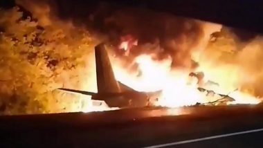 Ukraine: Military Aircraft An-26 Crashes After Engine Failure in Kharkiv Region, 22  Dead (Watch Video)