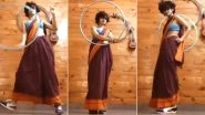 Saree. Sneakers. Hula Hoop! 23-Yr-Old Eshna Kutty Dancing to Sasural Genda Phool For #SareeFlow Trend Is a Perfect Symphony of Grace and Music (Watch Viral Video)