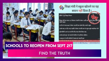 Schools In India To Reopen From September 21? Fake WhatsApp Message Goes Viral; PIB Reveals The Truth