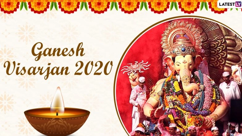 Ganesh Visarjan Images & HD Wallpapers for Free Download Online: Bid Goodbye to Ganpati Bappa on Anant Chaturdashi 2020 With These WhatsApp Messages and GIF Greetings