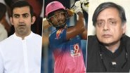 &lsquo;Sanju Samson Doesn&rsquo;t Need to Be Next Anyone', Gautam Gambhir Slams Shashi Tharoor for Calling Rajasthan Royals Batsman &rsquo;Next MS Dhoni&rsquo;
