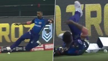 Hardik Pandya Lashes Out at Jasprit Bumrah for Not Diving to Stop the Ball During KKR vs MI Match in Dream11 IPL 2020 (Watch Video)