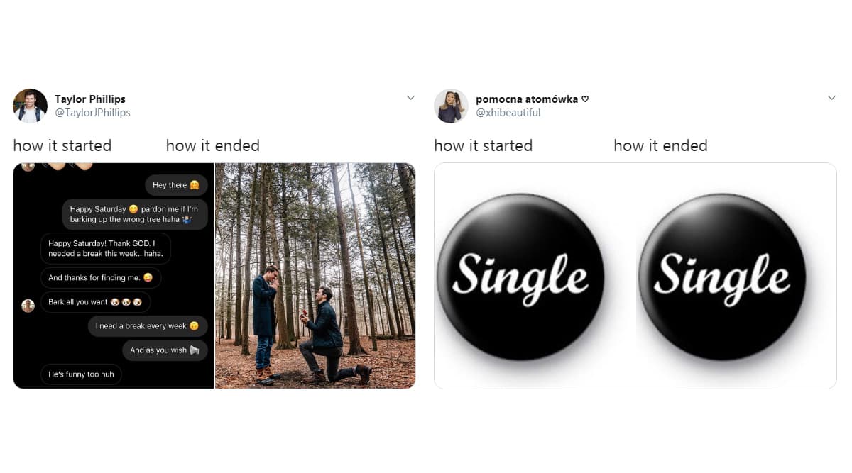 'How it Started vs How it Ended' is The New Couple Challenge Trend; Singles' Share Funny Memes