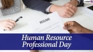 Human Resources Professional Day 2020 Images And HD Wallpapers For Free Download Online: WhatsApp Stickers, Facebook Greetings And Messages to Send HR Managers