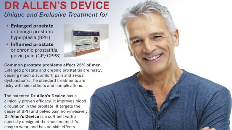 Benign Prostatic Hyperplasia At-Home Treatment with Dr Allen’s Device Treats the Prostate, Essential in a Pandemic