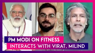 PM Narendra Modi Interacts With Virat Kohli, Milind Soman & Others On 1st Anniversary Of ‘Fit India Movement’