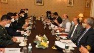 India-China Border Tensions: Rajnath Singh and His Chinese Counterpart Wei Fenghe Meet in Moscow to Discuss Border Dispute