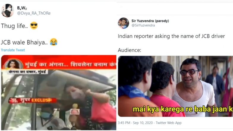 Thug Life! JCB Operator's Epic Reply to Journalist Questioning Him During Kangana Ranaut's Office Demolition is Going Viral With Funny Reactions