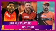 David Warner, Rashid Khan, Manish Pandey and Other Key Players for Team SRH in IPL 2020