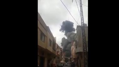 Lebanon Blast: Huge Explosion Rocks Hezbollah Centre in South Of The Country, Several Injured