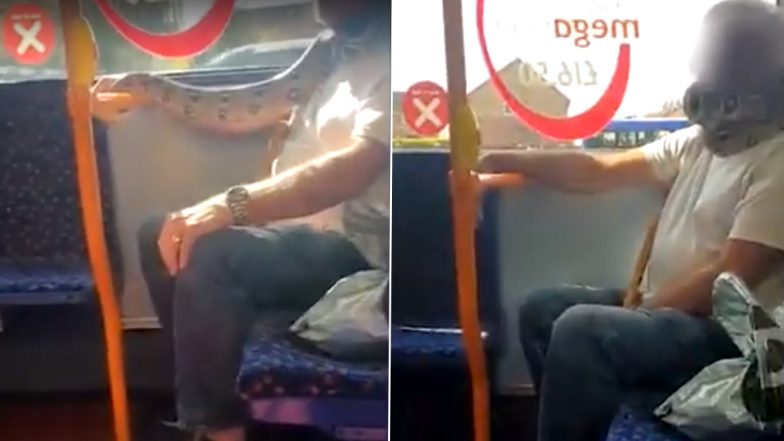 Hissssssterical! Man Spotted Wearing Snake Instead of Facemask on Bus in Salford, Video of Python Around Man’s Neck Goes Viral