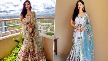 Manushi Chhillar in a Sharara Dress Is Just the Perfect Festive Ensemble to Add to Your Desi Wardrobes This Season!