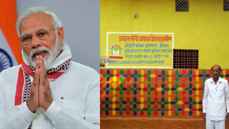 PM Narendra Modi Inaugurates ‘Grih Pravesham’ of 1.75 Lakh Houses Built Under PMAY-G in Madhya Pradesh, Says 'Now Government is Going to the People Unlike Earlier Times'