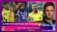 Suresh Raina, Harbhajan Singh & Other Players Who Have Opted Out of IPL 2020  and Their Replacements