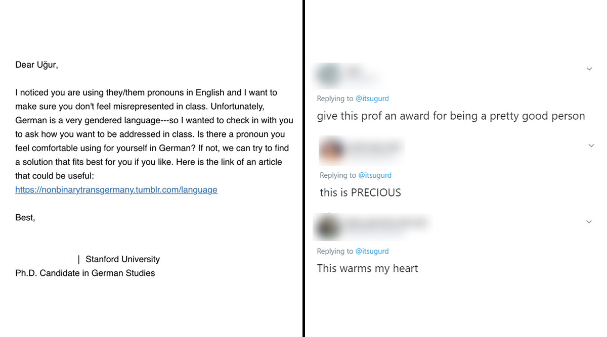 Standford University Professor s Email To Non Binary Gender Student In 