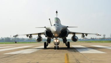IAF Receives Second Batch of Rafale Fighter Jets, Watch Video of Aircraft Landing in India After Flying Non-Stop For Over 8 Hours From France