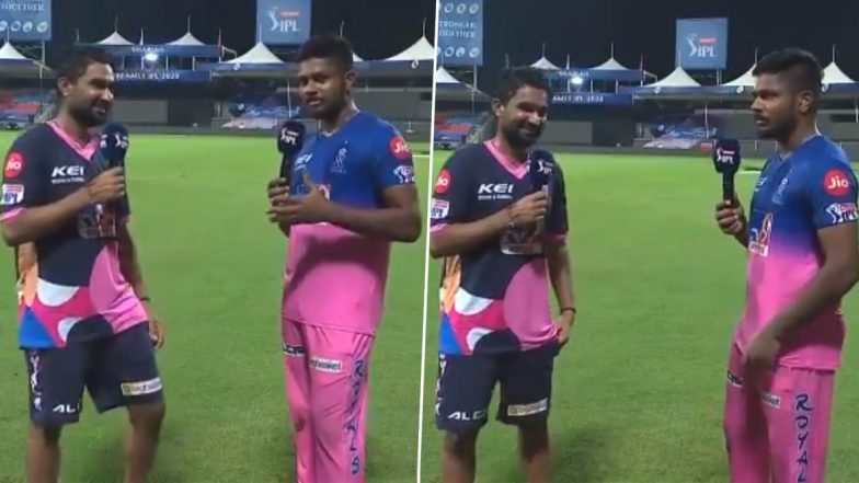 Sanju Samson Reveals Story Behind Rahul Tewatia’s Promotion in Batting Order During RR vs KXIP Match in Dream11 IPL 2020 (Watch Video)
