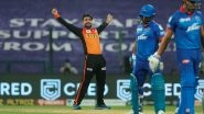 DC vs SRH Stat Highlights Dream11 IPL 2020: Rashid Khan Registers his Best Bowling Figures in IPL As Sunrisers Hyderabad Beat Delhi Capitals