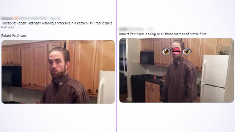 Robert Pattinson in Tracksuit Photo Gives Rise to Meme-Fest Online, Netizens Make Funniest Jokes on Funny Meme Template of The Actor Standing in a Kitchen