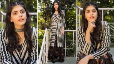 Sanjana Sanghi Is Abloom and Striped Sassiness Galore All at Once for Dil Bechara Promotions!