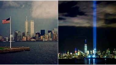 September 11 Attacks Anniversary: From Twin Towers Standing Tall on Previous Day to 'Towers of Light' Tribute, Netizens Share 'Never Forget' Photos and Messages in Memory of 9/11