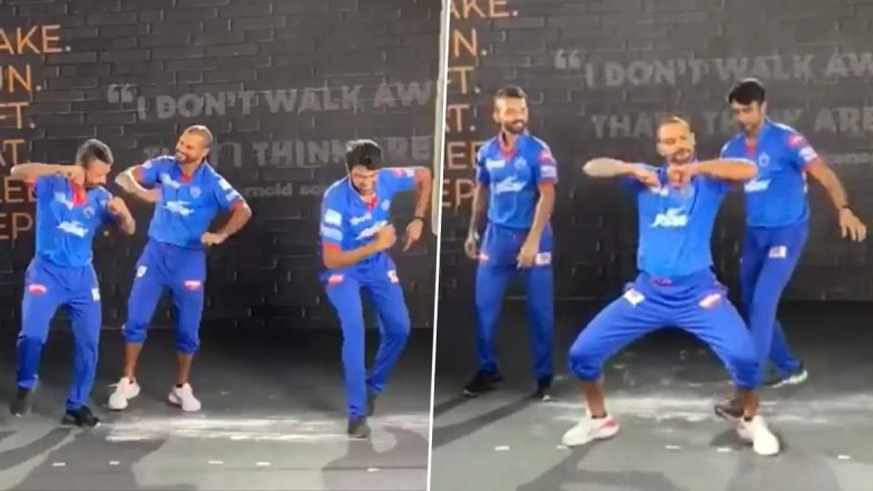 Ahead of IPL 2020, Delhi Capitals Opener Shikhar Dhawan Teaches Bhangra to Teammates Ajinkya Rahane and R Ashwin (Watch Video)