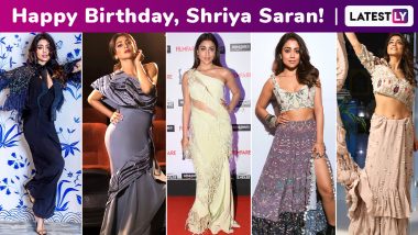 Shriya Saran Birthday Special: A Perpetual Stunner and Designer’s Muse, Her Effervescent Laughter Seals All of Her Style Deals!