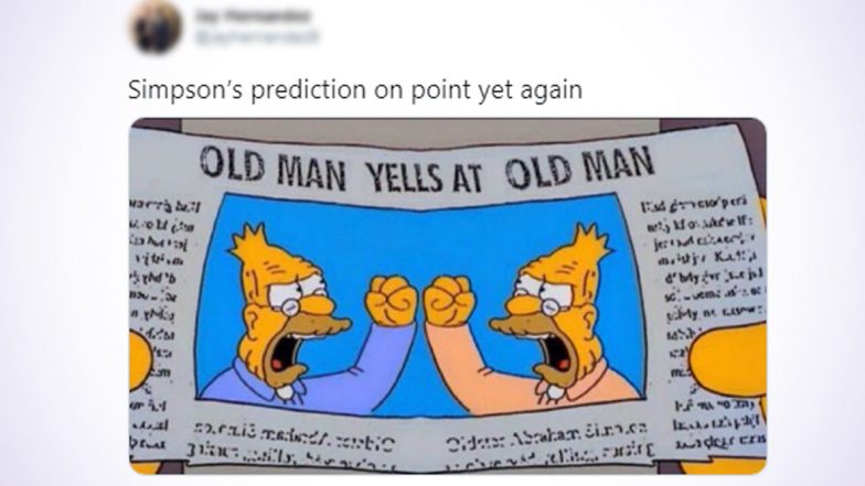The Simpsons Prediction About US Presidential Debate 2020 is Not What It Looks Like! Know Truth About 'Old Man Yells At Old Man' Viral Image and Tweets