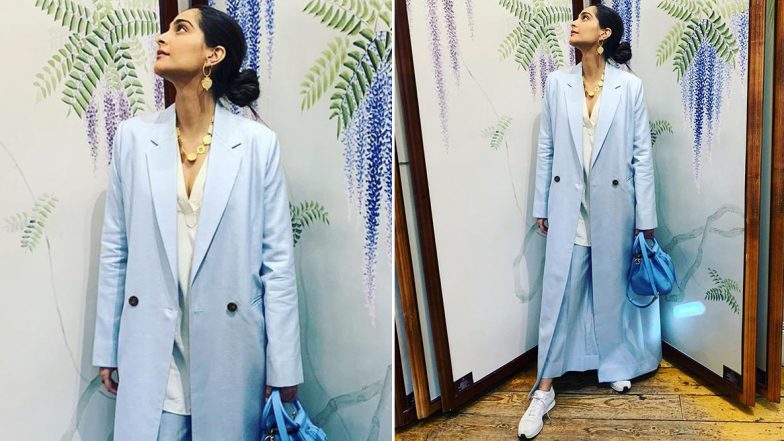 Sonam Kapoor Ahuja Is Sophisticated, Crisp and Beautiful in Pastel Blue!