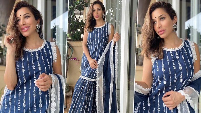 Sophie Choudry Is Blissfully Beautiful in Festive Blue, Her Garara Set Is a Sleek Wardrobe Must-Have!