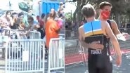 Spanish Triathlete Diego M&eacute;ntriga Gives Spot to James Teagle Who Took the Wrong Turn During Santander Triathlon 2020, Receives Mixed Reactions on Twitter (Watch Video)