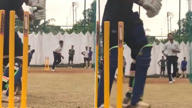 Sreesanth Foxes Batsman With Slower Delivery on Return to Training, Twitterati Excited to See World Cup Winner Back in Action! (Watch Video)