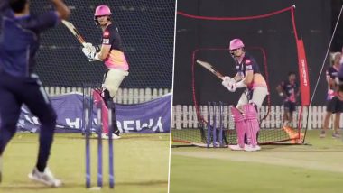 Steve Smith Strikes Big in Nets Ahead of RR vs CSK Match in Dream11 IPL 2020 (Watch Video)