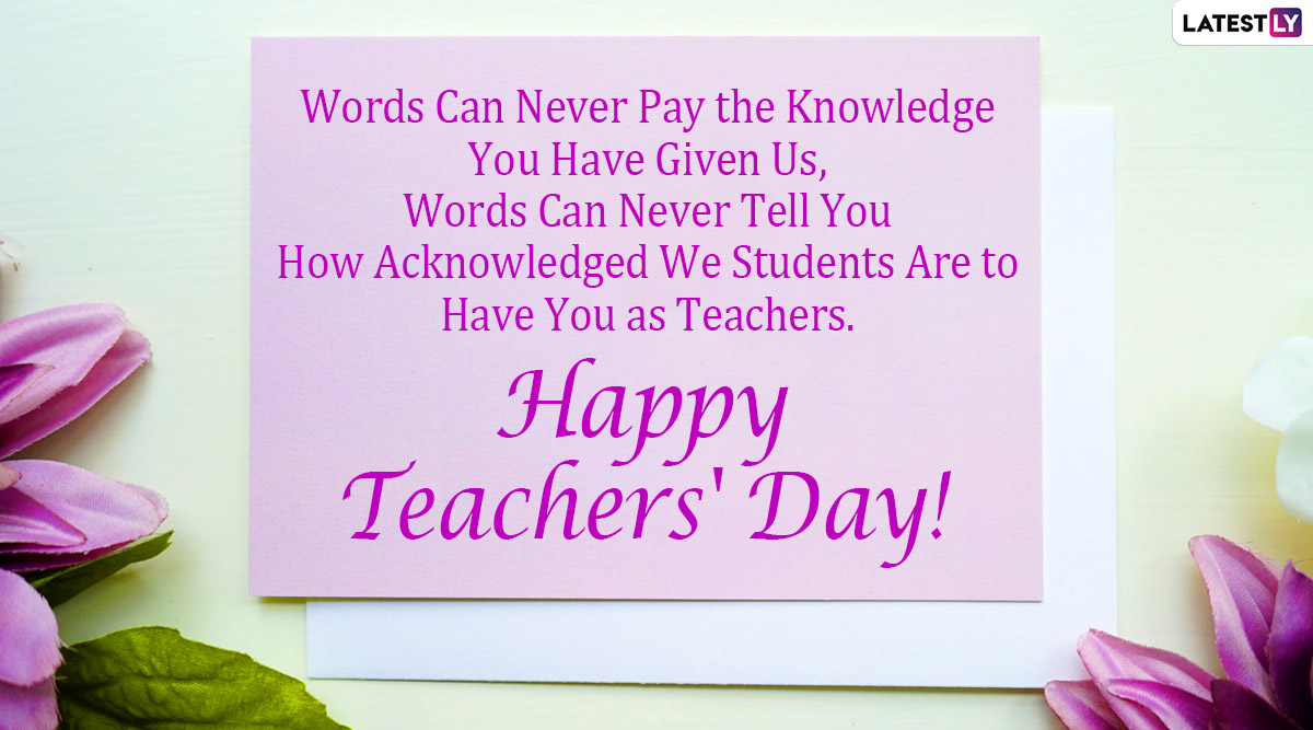 Teachers' Day 2020 Wishes & HD Images: Facebook Greetings, WhatsApp ...