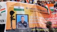 Nyima Tenzin Funeral: People Pay Tributes to Special Frontier Force Commando, Martyred in Ladakh in August, by Raising 'Bharat Mata ki Jai' Slogans (Watch Video)