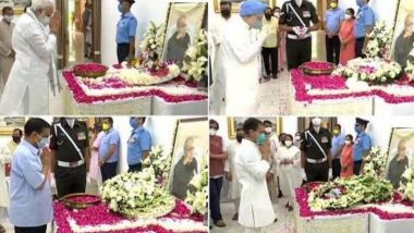 Pranab Mukherjee Dies at 84: PM Narendra Modi, President Kovind, Arvind Kejriwal, Rahul Gandhi & Others Pay Their Last Respects to Former President; View Pics