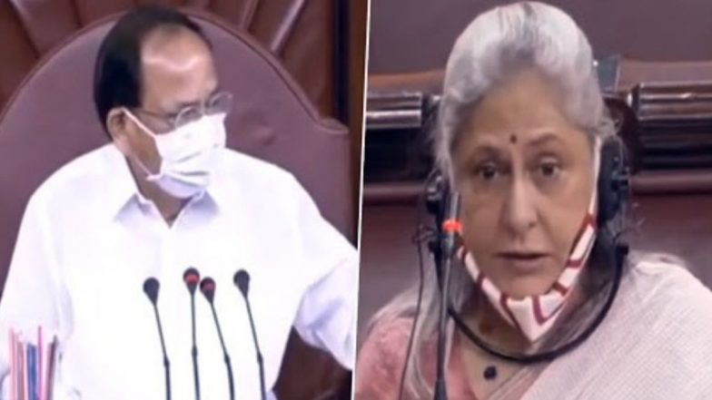 Jaya Bachchan Removes Mask Before Speaking in Parliament, Venkaiah Naidu Says 'Itna Sundar Acha Personality Aapko Dekhne ko Mil Raha Hain' to a Member Who Objects; Watch Video
