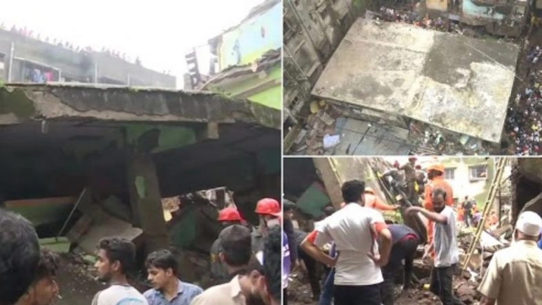 Bhiwandi Building Collapse: 10 Dead & Several Feared Trapped as 3-Storeyed Building Collapses in Patel Compound Area in Maharashtra