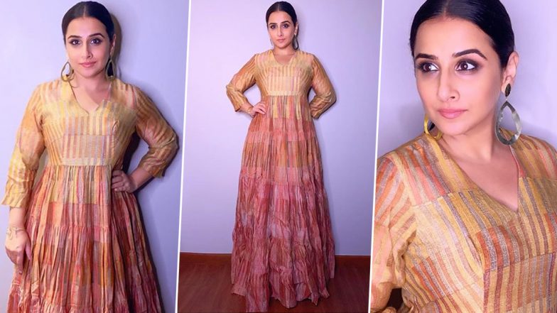 Vidya Balan Continues her Support for #VocalforLocal, Flaunts a Colourful and Pretty Striped Dress by Label Anushree