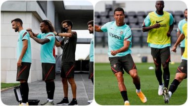 Cristiano Ronaldo Sweats it Out With Bruno Fernandes & Other Members of Portugal Team Ahead of Their UEFA Nations League 2020 Game Against Croatia (Watch Video)