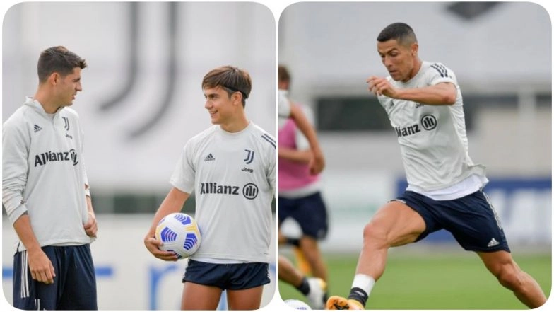 Paulo Dybala Joins Juventus After an Injury, Sweats it Out With Cristiano Ronaldo & Team Ahead of Serie A 2020-21 Game Against Roma (See Pics)