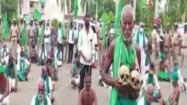 Farm Bill Protests in Tamil Nadu: Farmers Protest with Human Skulls Against Agriculture Bills