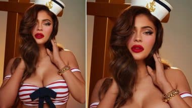 Kylie Jenner Turns into a Sexy Sailor and Her Nautical Stripes Outfit is Inspired By Her Makeup Brand's New Summer Sailor Collection