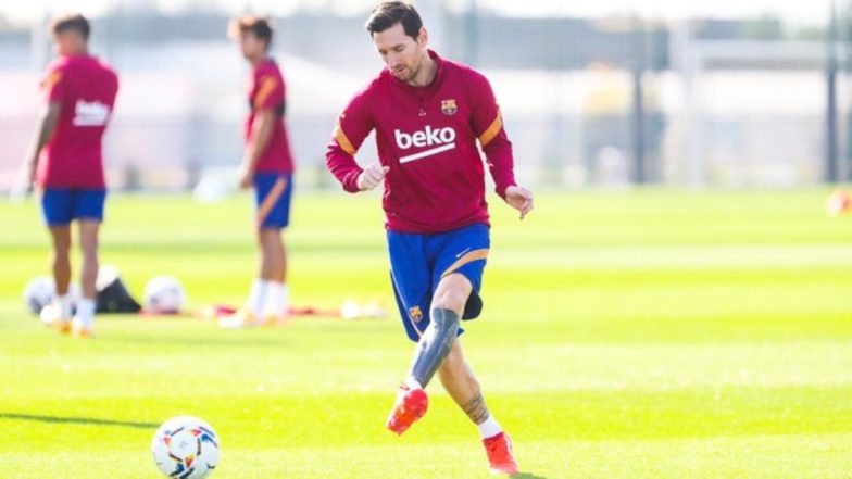 Lionel Messi Nets an Amazing Goal During Barcelona Practice Session, Fires Warning to Huesca (Watch Video)