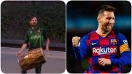 Lionel Messi Lookalike Spotted Playing Dhol, Supporting Pakistan Against England in 3rd T20I, Photo Goes Viral